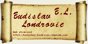 Budislav Londrović vizit kartica